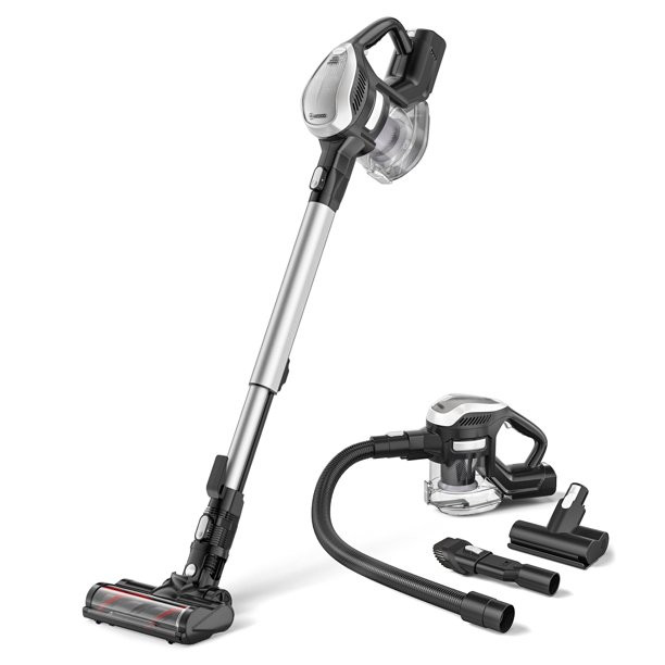 Moosoo Stick Vacuum Cleaner, 6-in-1 Lightweight Cordless Vacuum With Detachable Battery - M8 Pro