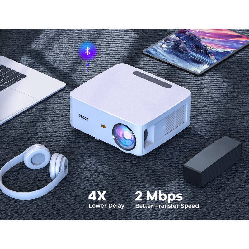 Bomaker 5G WiFi Bluetooth Projector, Native Full HD 1080P w/ 250ANSI Lumen, 4K Supported, MTK358 Chip, 4P Correction