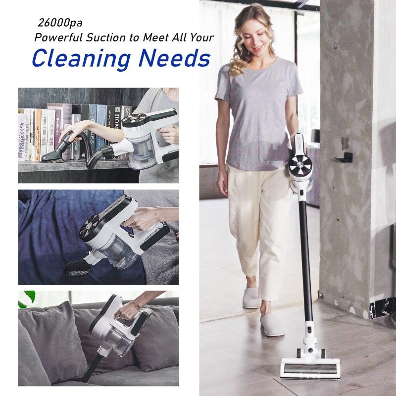 Moosoo 5-In-1 Lightweight Cordless Vacuum Cleaner, M24-S