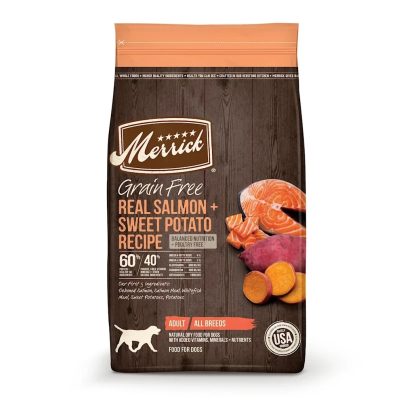 Merrick Grain Free Real Salmon & Sweet Potato Recipe Dry Dog Food, 22 lbs.