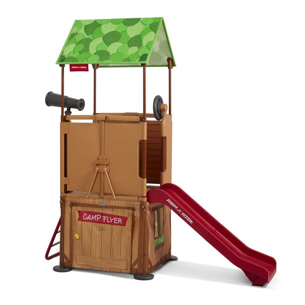 Radio Flyer, Folding Treetop Climber Playset With Slide, for Kids and Toddlers, Ages 2-5 years