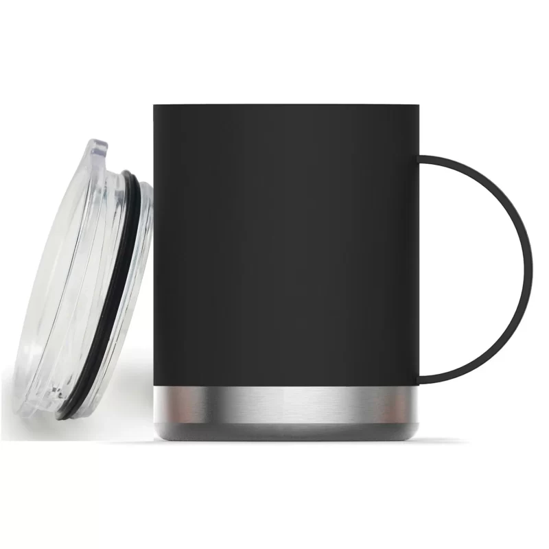 Asobu 12 oz. Ultimate Stainless-Steel Ceramic Insulated Travel Mug, 2 Pack, Black/White
