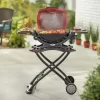 Weber Q 1200 1-Burner Portable Tabletop Propane Gas Grill in Red with Built-In Thermometer