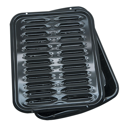 Range Kleen 5-Piece Multi-Use Large Porcelain Broiler Pan and Toaster Oven Bakeware