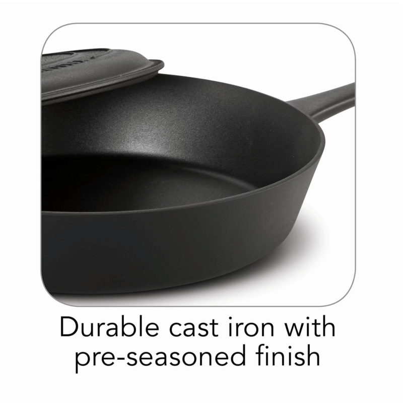 Tramontina 12.5" Covered Cast Iron Skillet