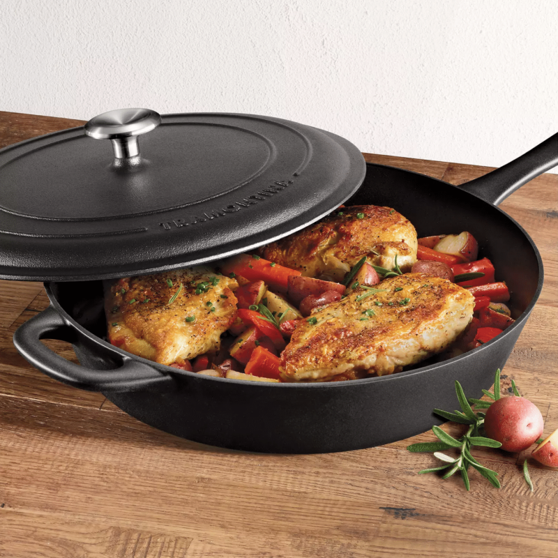 Tramontina 12.5" Covered Cast Iron Skillet