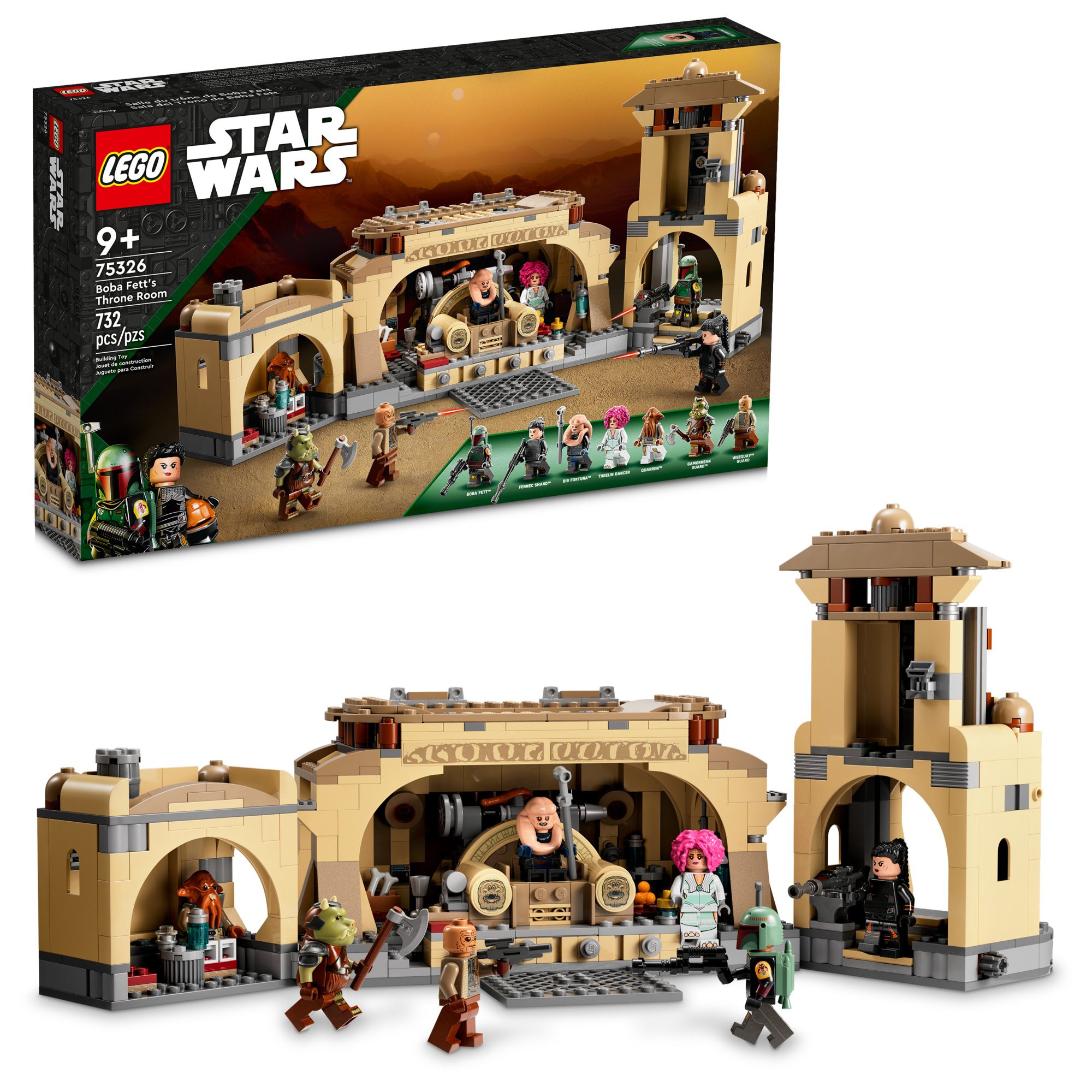 Lego Star Wars Boba Fett’s Throne Room 75326 Building Kit for Kids Aged 9 and Up, 732 Pieces