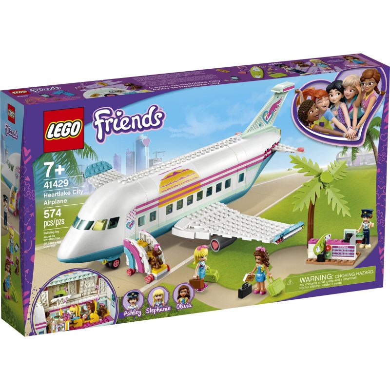 Lego Friends Heartlake City Airplane 41429 Building Toy Inspires Travel Story-Making Play Scenarios, 574 Pieces)