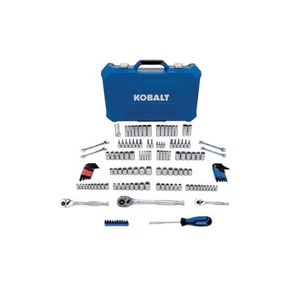 Kobalt 154-Piece Standard (SAE) and Metric Combination Polished Chrome Mechanics Tool Set, 86755