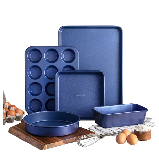 GraniteStone Diamond Blue 5-Piece Aluminum Bakeware Set