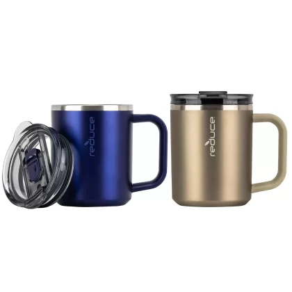 Reduce 14-oz. Hot1 Mug, 2 Pack, Blue/Gold