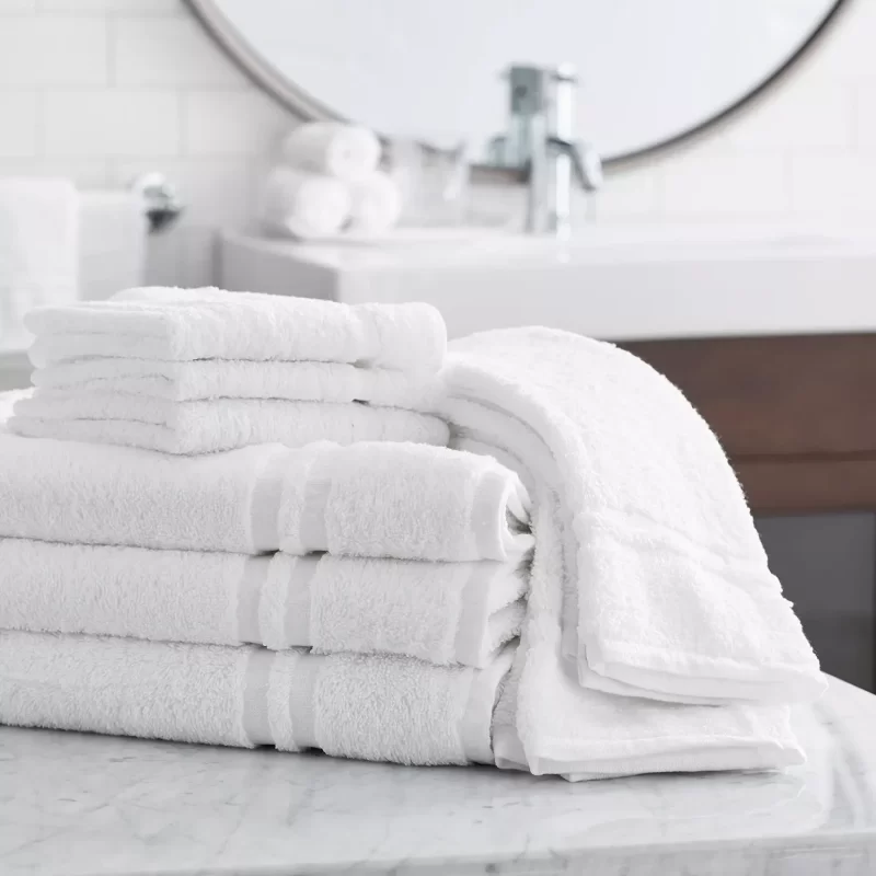 Member's Mark Commercial Hospitality Bath Towels, White, Set of 8