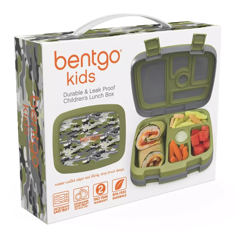 Bentgo Kids Bento Lunch Box, 2-Pack, Camo