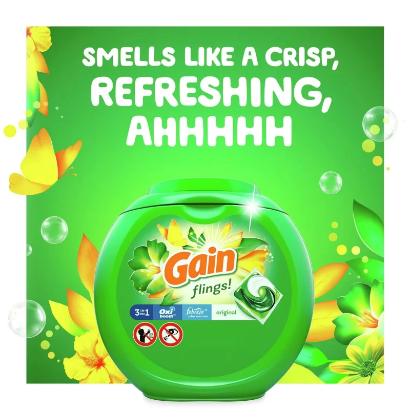 Gain Flings! Liquid Laundry Detergent Pacs, Original Scent (152 ct.)