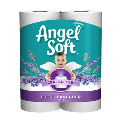 Angel Soft 2-Ply Toilet Paper with Lavender-Scented Tube (36 Mega Rolls)