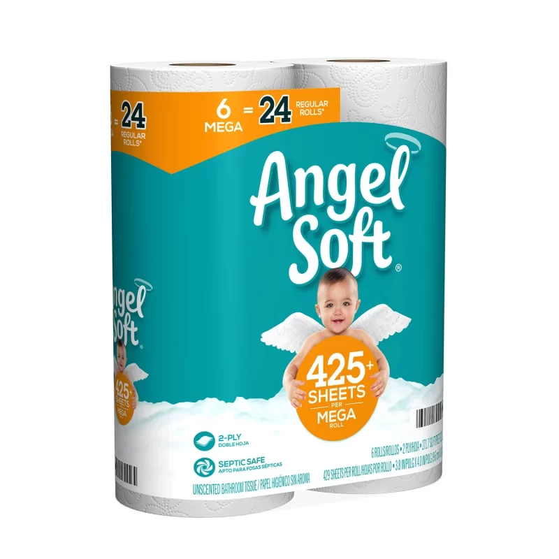 Angel Soft 2-Ply Toilet Paper (36 Mega Rolls, 425 Sheets/Roll)