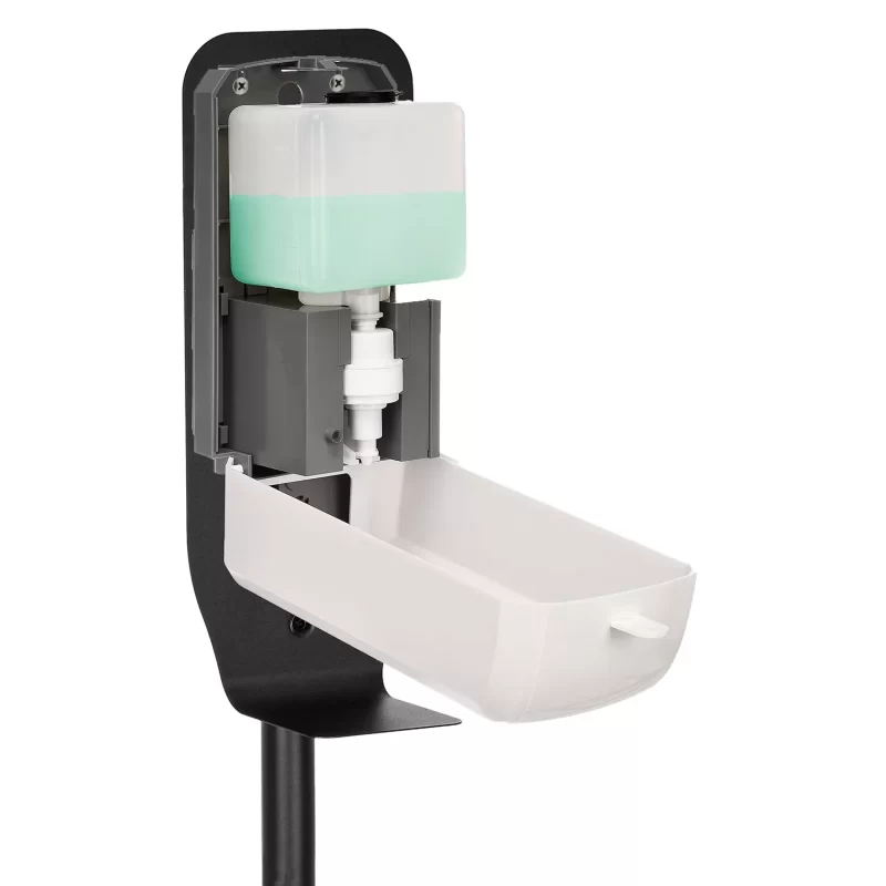 Alpine Industries Automatic Hand Sanitizer and Soap Dispenser with Floor Stand, Foam Hand Sanitizer