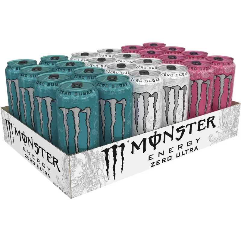 Monster Energy Ultra Variety Pack Zero Ultra, Fiesta and Rosa (16 fl. oz., 24 pk.)