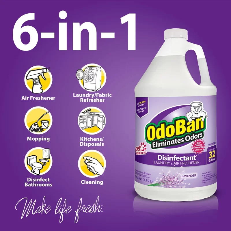 OdoBan Odor Eliminator And Disinfectant Concentrate, Lavender (4 pk.)