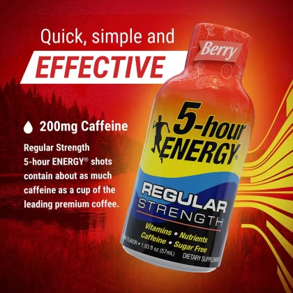 5-hour Energy Shot, Regular Strength, Berry (1.93 oz., 24 ct.)