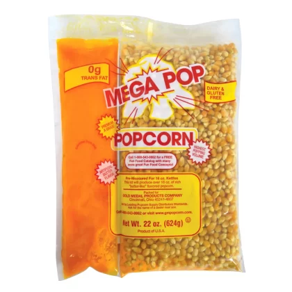 Gold Medal Mega Pop Corn, Oil and Salt Kit (16 oz. kit, 20 ct.)