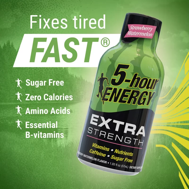 5-Hour Energy Shot, Extra Strength, Strawberry Watermelon (1.93 oz., 24 ct.)