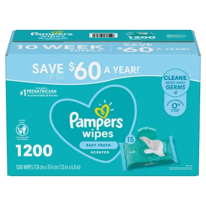 Pampers Scented Baby Wipes, Baby Fresh (1200 ct.)