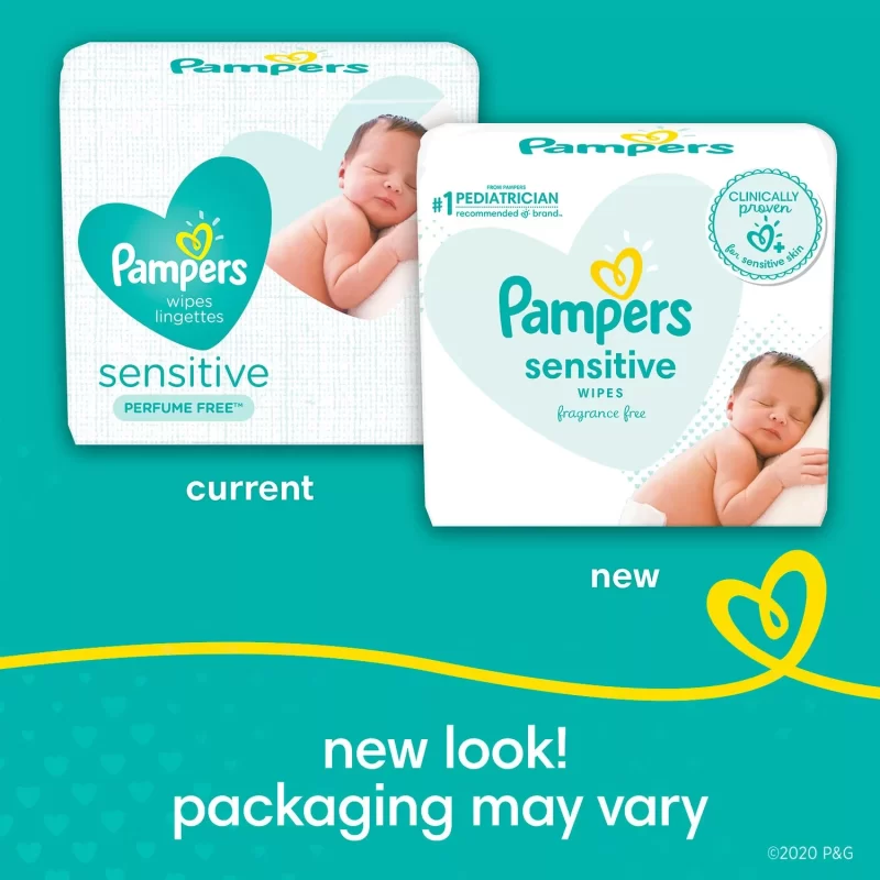 Pampers Baby Wipes, Sensitive Perfume Free, 14 Pop-Top Packs (1008 Wipes)