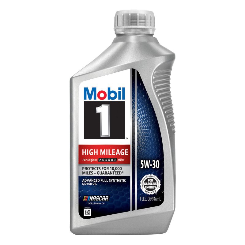 Mobil 1 5W-30 High Mileage Advanced Full Synthetic Motor Oil (6 Pack, 1-Quart Bottles)
