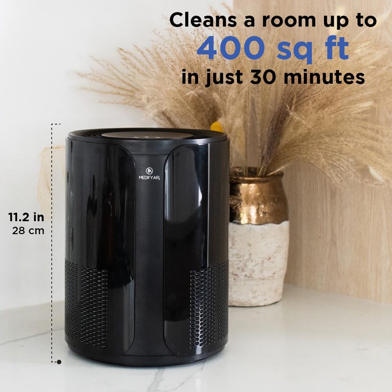 Medify Air MA-18 Home Air Purifier, H13 True HEPA Filter, 99.9% Particle Removal, 150 CADR, Black