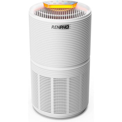 Renpho RP-AP088W Air Purifier Air Cleaner for Home Large Room 240 Sq.ft, HEPA Filter Odor Eliminators, White