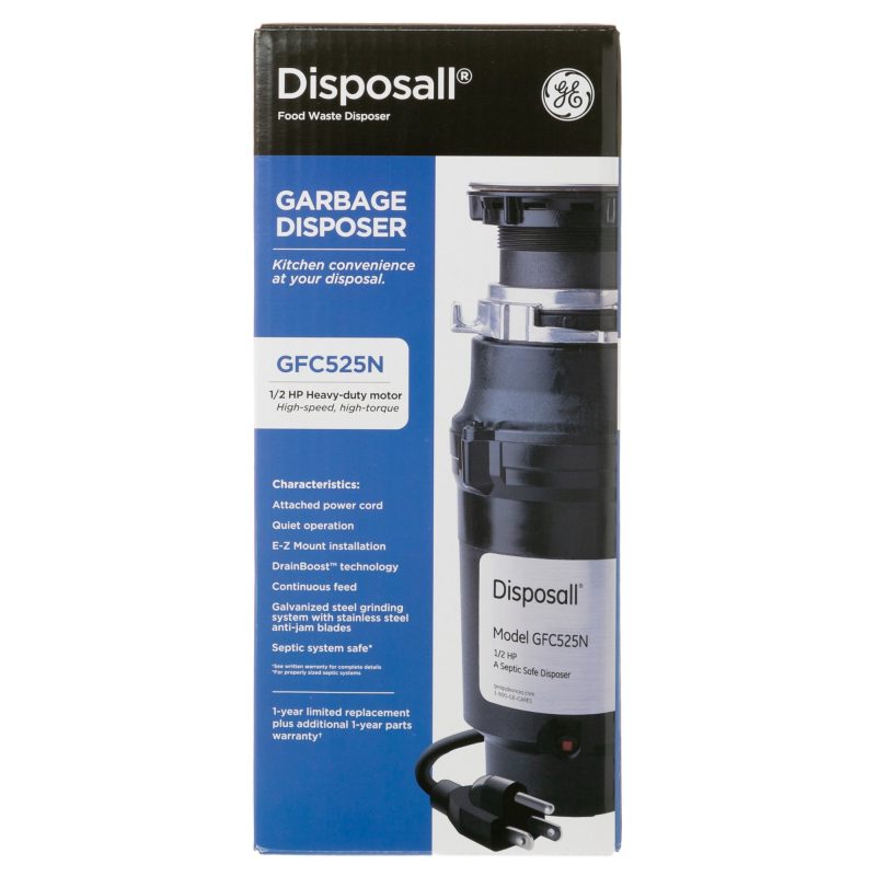 General Electric 1/2 HP Continuous Feed Garbage Disposer - Corded, GFC525N