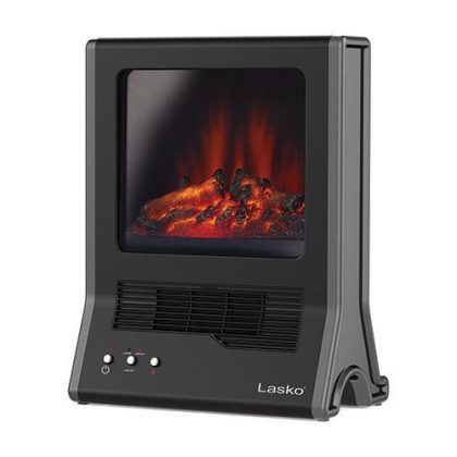 Lasko Ultra Ceramic Fireplace Heater, Black
