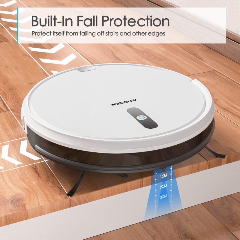 Aposen A450 Robotic Vacuum Cleaner, 2.7" Ultra Slim and Quiet, with Multiple Cleaning Modes