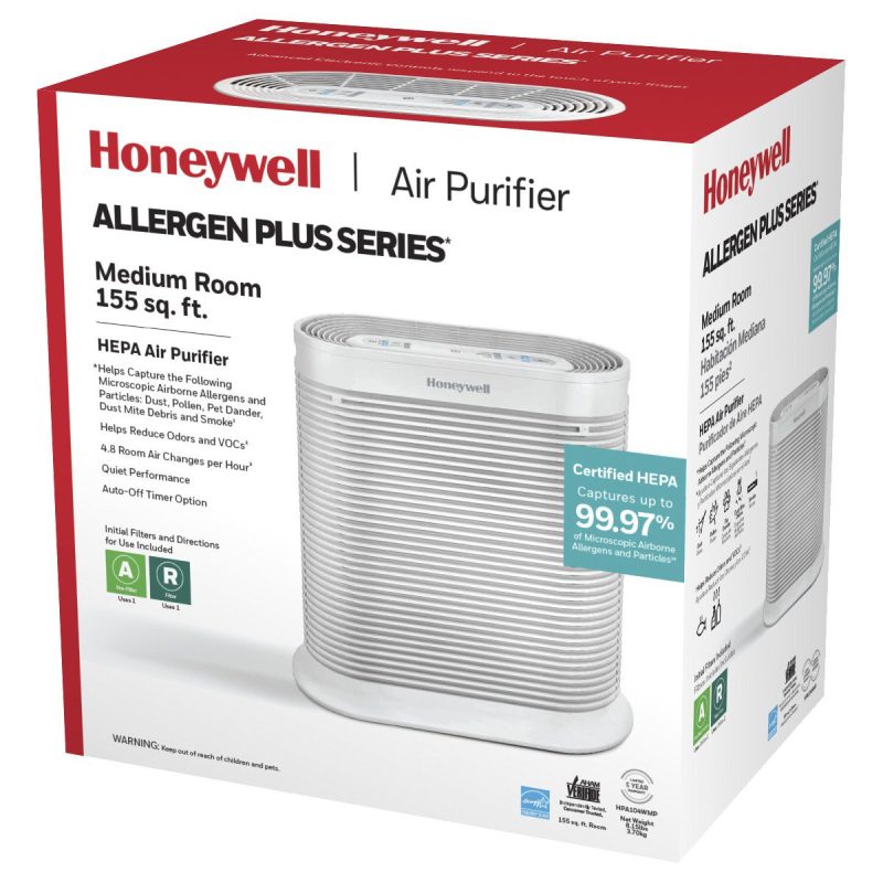 Honeywell HPA204 HEPA Air Purifier, for Large Room 310 Sq.Ft, White