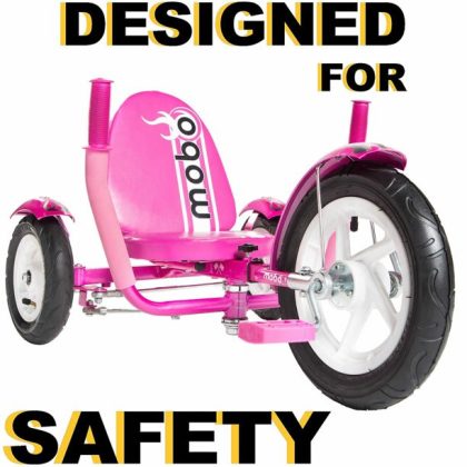 Mobo Mity Sport Tricycle, Toddler Big Wheel Ride On Trike, 3-5 Years Old, Pedal Car for Kids, Pink