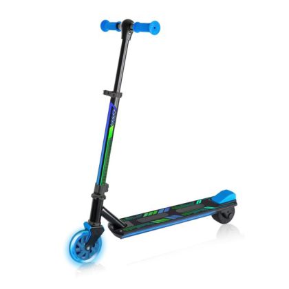 Voyager Kids Electric Scooter Beats Blue, Light Up Wheels, Bluetooth Speakers, for Unisex Ages +8