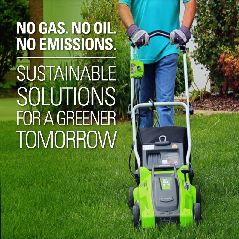 Greenworks 10 Amp 16-inch Corded Electric Walk-Behind Push Lawn Mower, 25142