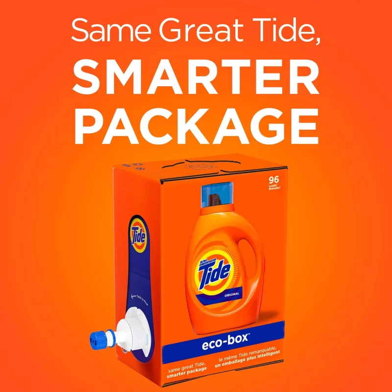 [SET OF 2] - Tide Liquid Laundry Detergent Eco-Box, Original Scent, HE Compatible (105 fl. oz., 96 loads)