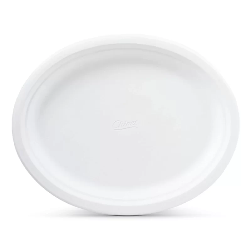 [SET OF 2] - Chinet Classic White 12-5/8 x 10" Platters (100 ct.)