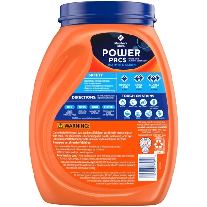 [SET OF 2] - Member's Mark Ultimate Clean Laundry Detergent Power Pacs (130 loads)