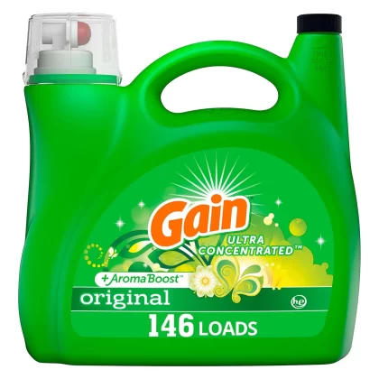 [SET OF 2] - Gain + AromaBoost Ultra Concentrated Liquid Laundry Detergent, Original (146 loads, 200 fl. oz.)