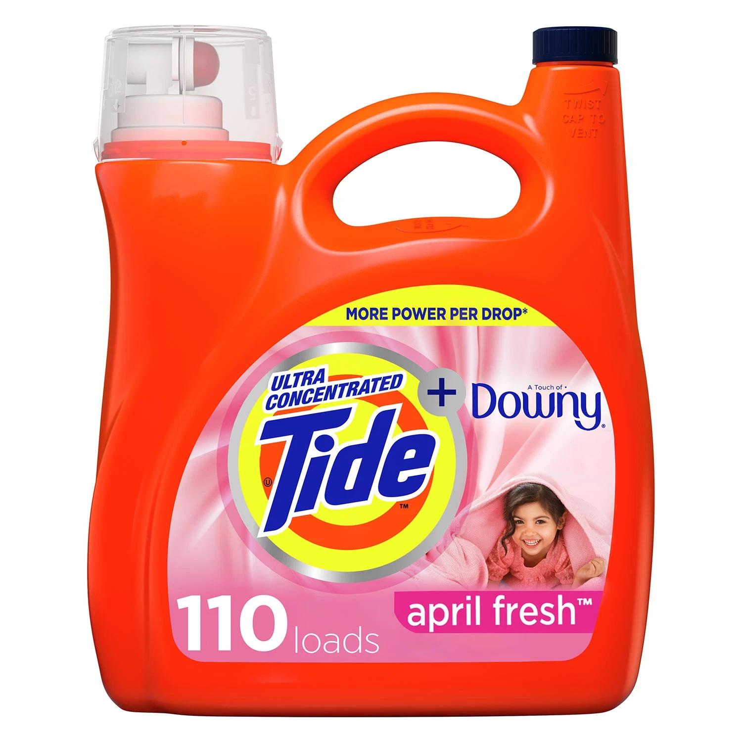 [SET OF 2] - Tide Plus Downy April Fresh Scent Liquid Laundry Detergent (150 fl oz, 110 loads)