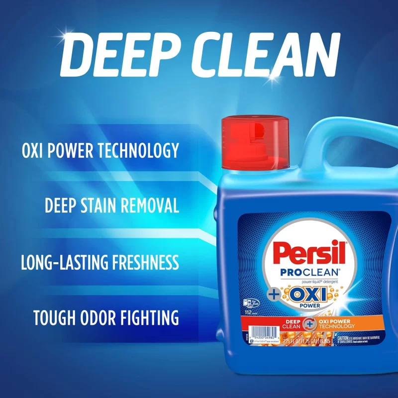[SET OF 2] - Persil ProClean Liquid Laundry Detergent, Plus OXI Power (225 oz., 112 loads)