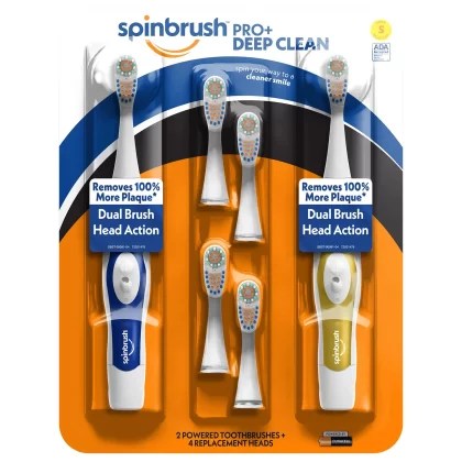 [SET OF 2] - Arm & Hammer Spinbrush Pro Clean Electric Toothbrush