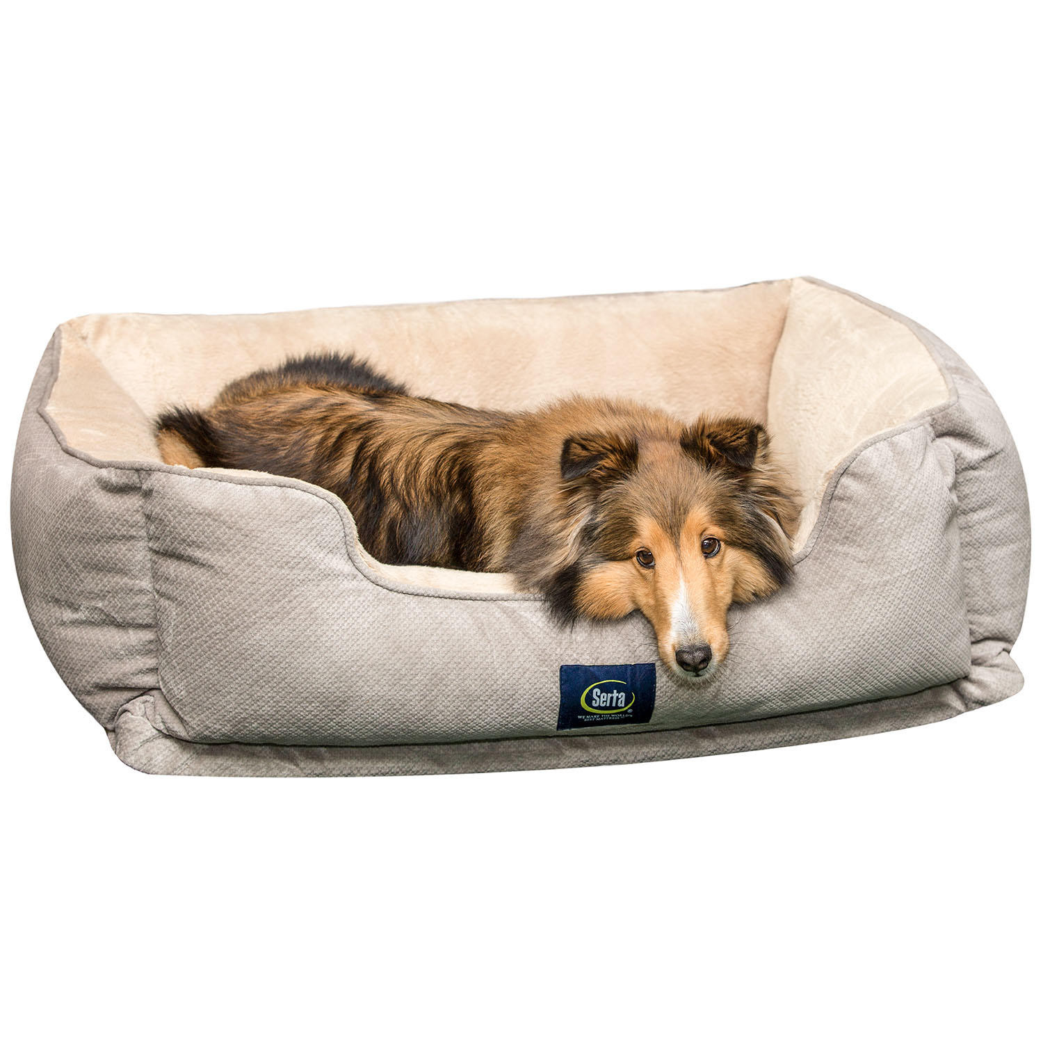 Serta Perfect Sleeper Orthopedic Cuddler Pet Bed, 34" x 24", Gray