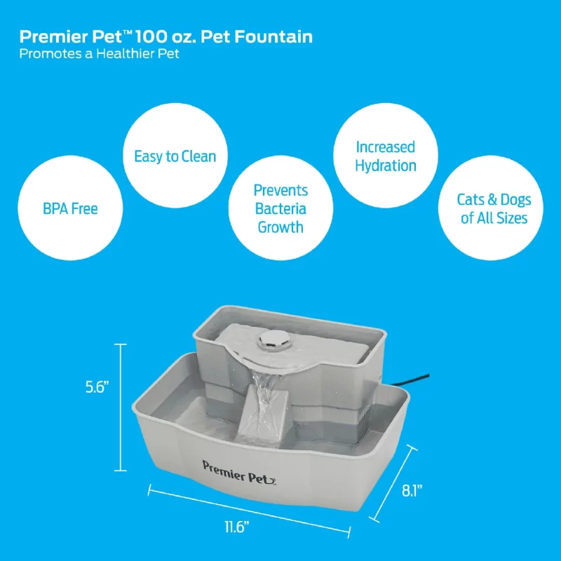 Premier Pet 100 oz. Automatic Pet Water Fountain