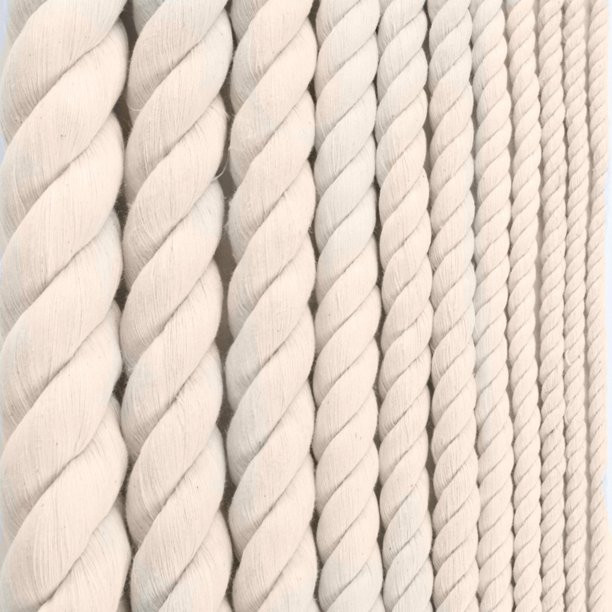 Golberg 100% Natural Cotton Rope - 1/2 Inch Diameters - 300' - Twisted White Cotton Rope
