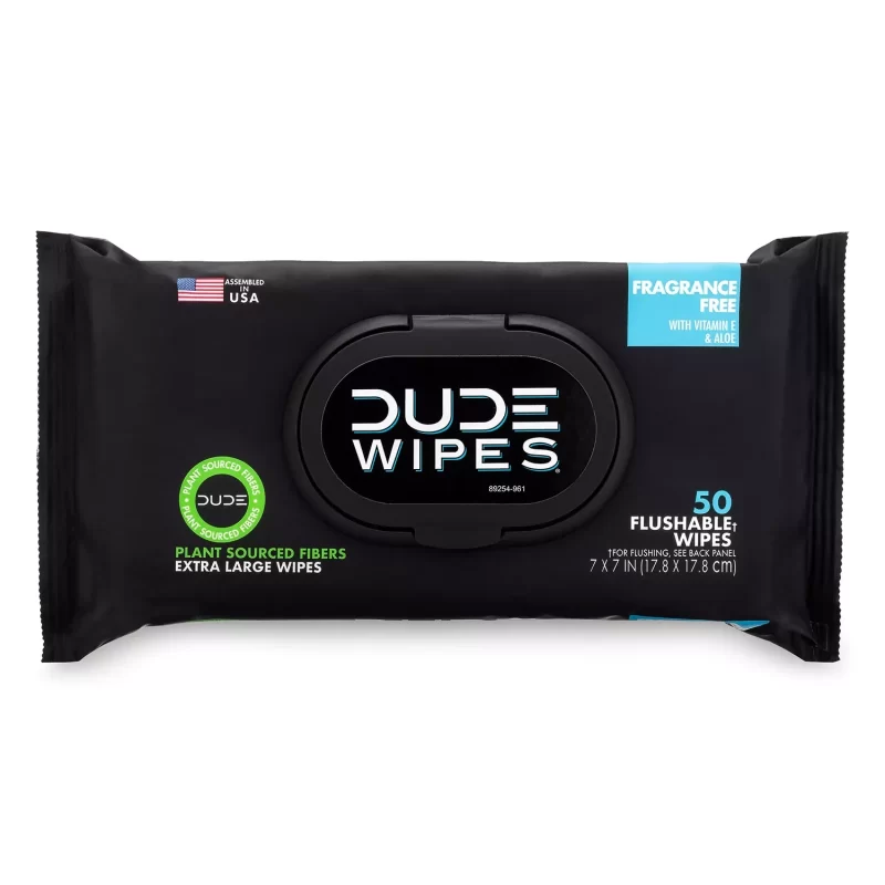[SET OF 2] - DUDE Wipes, Flushable Wipes, Extra Large and Fragrance-Free Wipes (400 ct.)