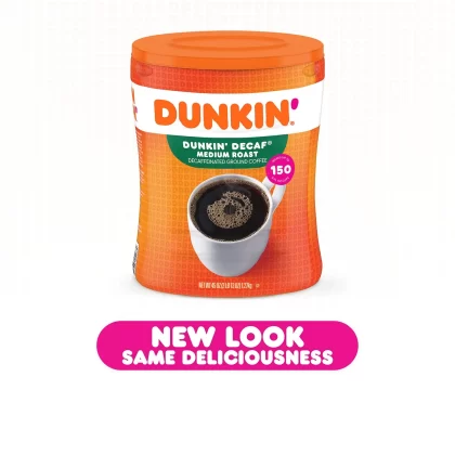Dunkin' Donuts Decaffeinated Ground Coffee, Medium Roast (45 oz.)